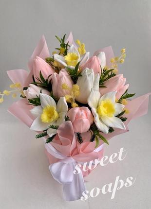 Сувенирное мыло букет тюльпанов