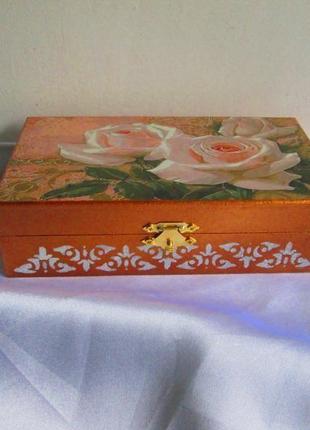 Скринька, купюрница «білі троянди», подарунок жінці, мамі,дружині3 фото
