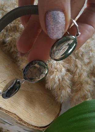 Серебряный браслет с пиритом ′лунное затмение′6 фото