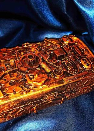 Купюрница, скринька в стилі стімпанк (steampunk), подарунок шефу,чоловікові,другу5 фото