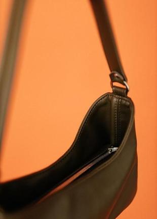 Оливковая кожаная сумка a-symetric, женская сумка из кожи, асимметричная сумка bagster7 фото
