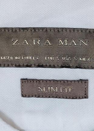 Рубашка мужская белая zara4 фото