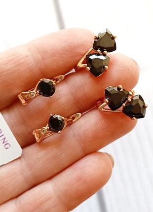 Серьги xuping (медицинское золото)5 фото