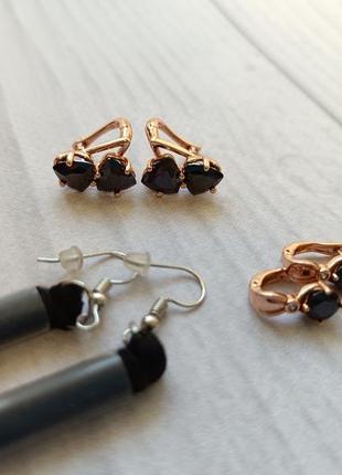 Серьги xuping (медицинское золото) и серьги-кисти