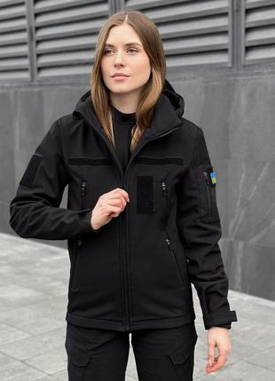 Куртка pobedov motive із липучками жіноча чорний3 фото