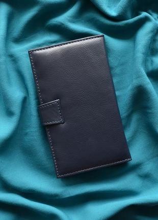 Синій шкіряний гаманець "ґрифіндор"6 фото