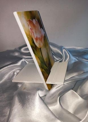 Настольная подставка тюльпан для смартфона, планшета, телефона. подарок девушке,женщине3 фото