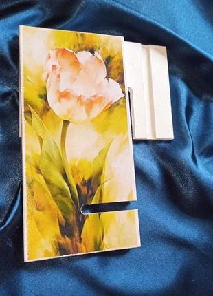 Настільна підставка тюльпан для електронної книги, смартфона, планшет7 фото