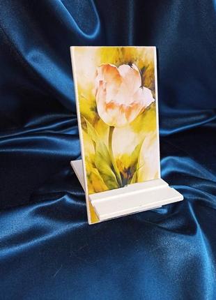 Настольная подставка тюльпан для смартфона, планшета, телефона. подарок девушке,женщине9 фото
