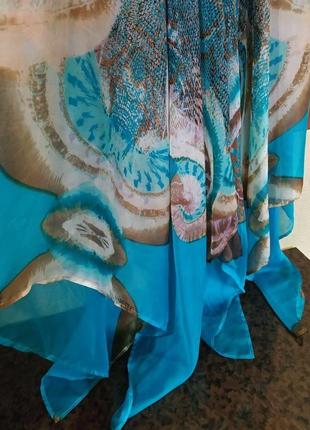 Платье из натурального шелка ′морской круиз′5 фото