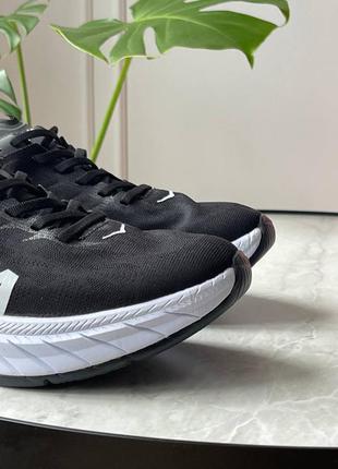 Кросівки білі з чорним hoka one carbon x white black4 фото