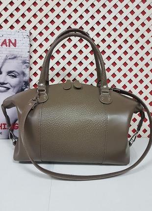 Сумка жіноча "верона" натуральна шкіра, капучіно матова