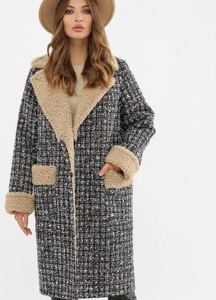 Пальто женское букле теплое зимнее стильное размеры 44-485 фото