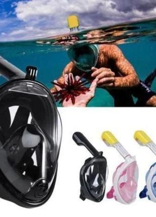 Дайвінг маска tribord easybreath black 4 для підводного плавання (снорклінгу) з кріпленням для камери gopro