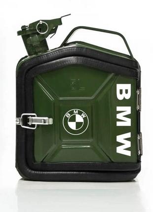 Канистра подарочный набор водителю для алкоголя на 5л. "bmw" желтый