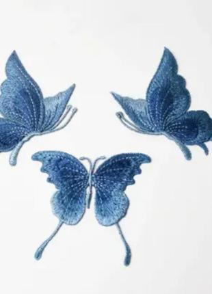 Аплікація для одягу пришивна метелики код 5500-34
