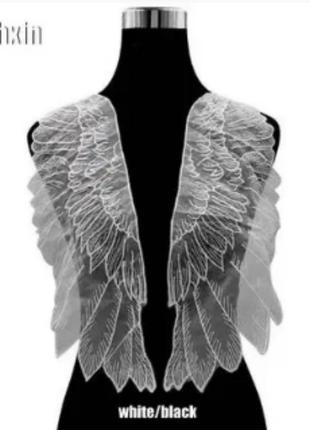 Аппликация на одежду из ткани крылья ангела код 5018-27