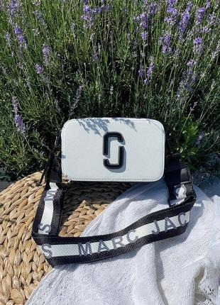 Сумка жіноча в стилі  marc jacobs the snapshot white/black7 фото