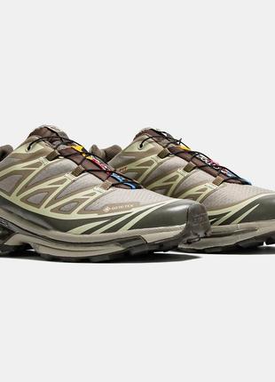 Salomon xt-6 gore-tex brown9 фото