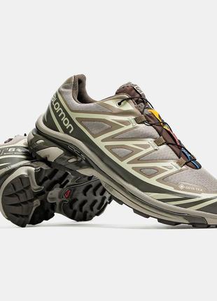 Salomon xt-6 gore-tex brown