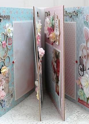 Большой альбом для девочки , фотоальбом скрапбукинг для девочки