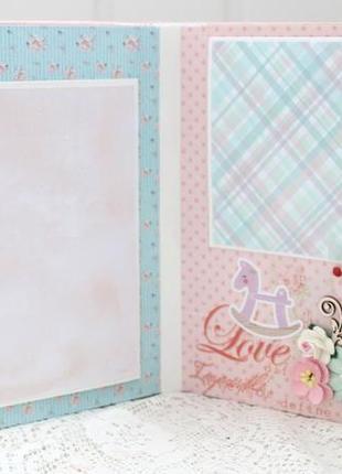 Большой альбом для девочки , фотоальбом скрапбукинг для девочки