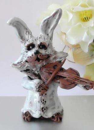 Зайчик статуетка зайчик скрипаль