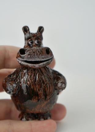 Фигурка бегемота hippopotamus handmade фігурка бегемотика5 фото