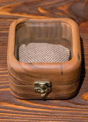 Цельная шкатулка для одних часов со стеклянной крышкой | eb-14.1.1