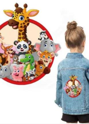 Термонаклейка для одежды детская забавные животные код 4376-36