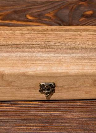 Скринька з дерева для двох годинників з дерев'яною кришкою | eb-14.2.26 фото