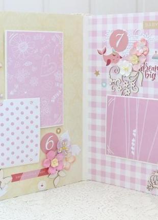 Великий об'ємний альбом для дівчинки , фотоальбом для новонародженої дівчинки на...