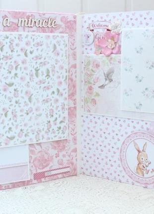 Великий об'ємний альбом для дівчинки , фотоальбом для новонародженої дівчинки на...