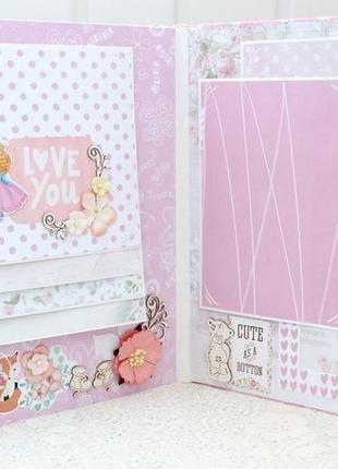 Великий об'ємний альбом для дівчинки , фотоальбом для новонародженої дівчинки на...