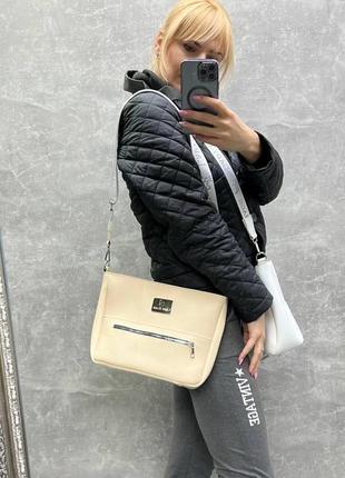 Беж - lady bags - элегантная, стильная, вместительная и практичная сумка (0491)5 фото