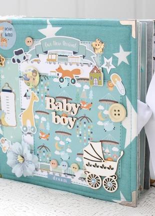 Детский альбом для мальчика на первый годик жизни, подарок новорожденному малышу1 фото