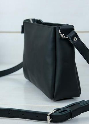 Шкіряна жіноча сумочка надія, шкіра grand, колір чорний4 фото