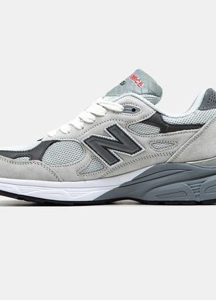 Мужские кроссовки нью беланс 990 серые / new balance 9906 фото