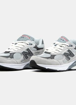 Мужские кроссовки нью беланс 990 серые / new balance 9908 фото