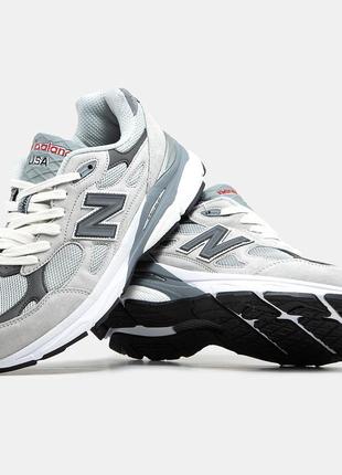 Мужские кроссовки нью беланс 990 серые / new balance 9907 фото