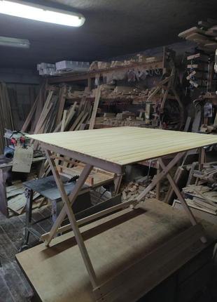 Розкладний дерев'яний стіл1 фото