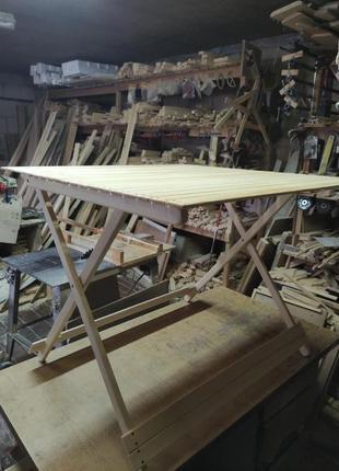Розкладний дерев'яний стіл4 фото