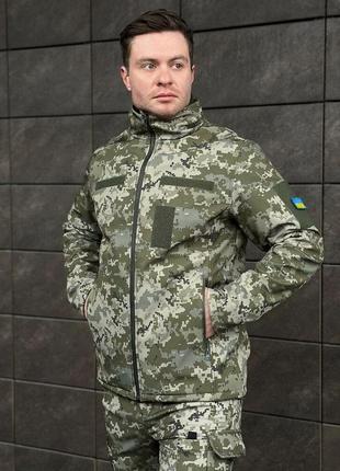 Куртка pobedov shadow військова з липучками піксель3 фото