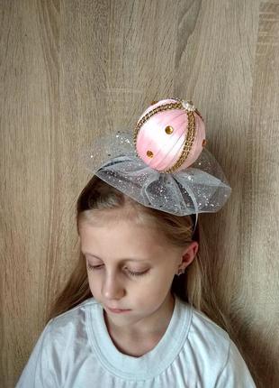 Ободок бусинки на новогодний утренник украшение на голову девочке обруч для волос на праздник1 фото