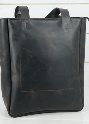 Жіноча шкіряна сумка "марго",  вінтажна шкіра, колір шоколад4 фото