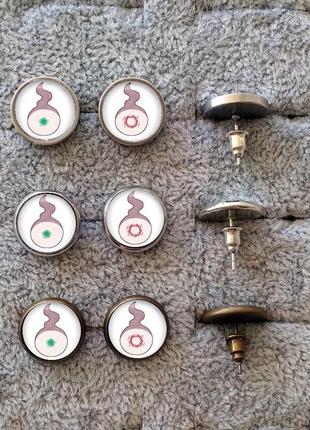 Сережки-цвяшки з аніме туалетний хлопчик ханако (дух вбиральні) сьома із семи легенд1 фото