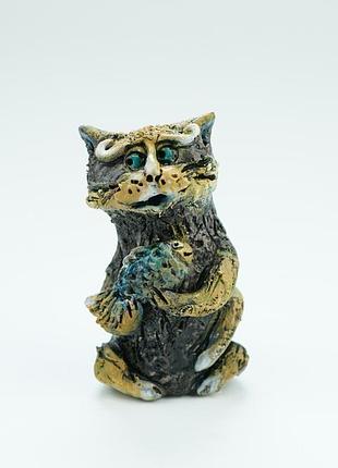 Фигурка кота сat figurines фігурка кіт з рибою