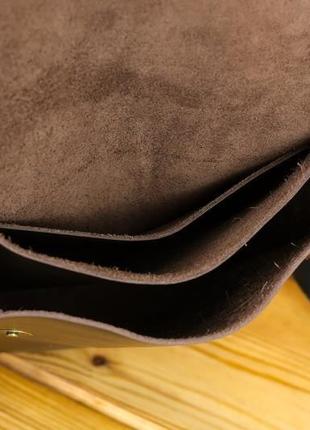 Мужская кожаная сумка "кевин", гладкая кожа, цвет шоколад6 фото