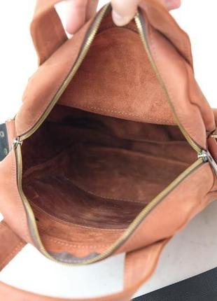Мужская кожаная сумка "арнольд", винтажная кожа, цвет коньяк6 фото