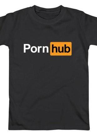 Мужская футболка с принтом "porn hub" push it, черный